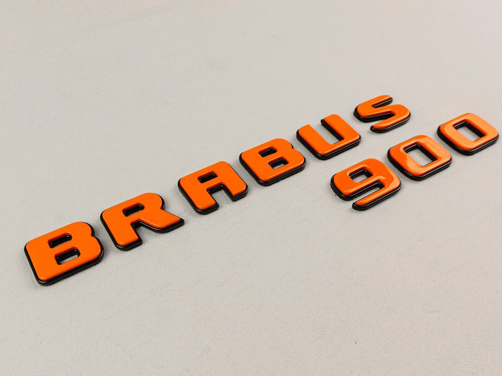 Brabus 900 Orange Badges Emblems Set for Mercedes-Benz W463 W463A W464